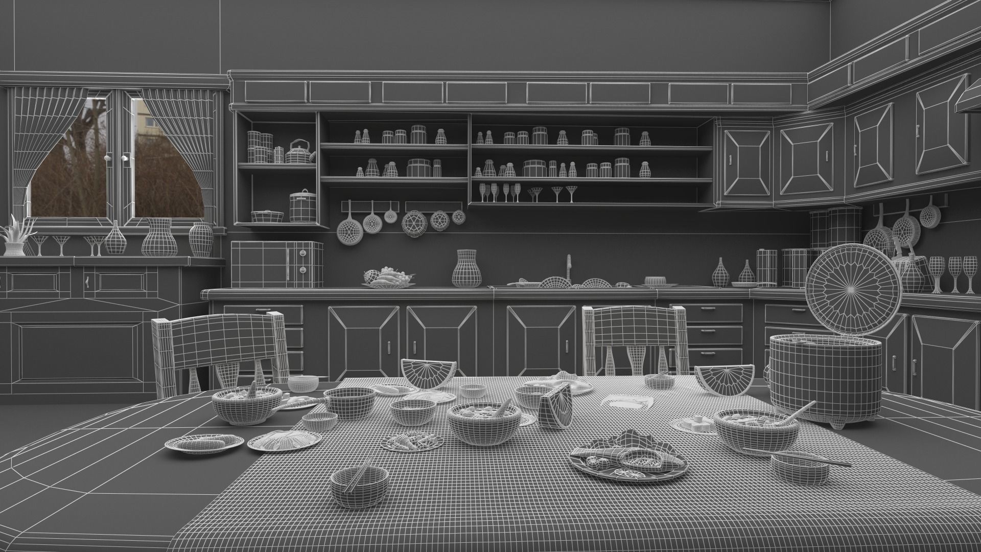 Asset - Cartoons - Kitchen  - 3D model Low-poly 3D model_11