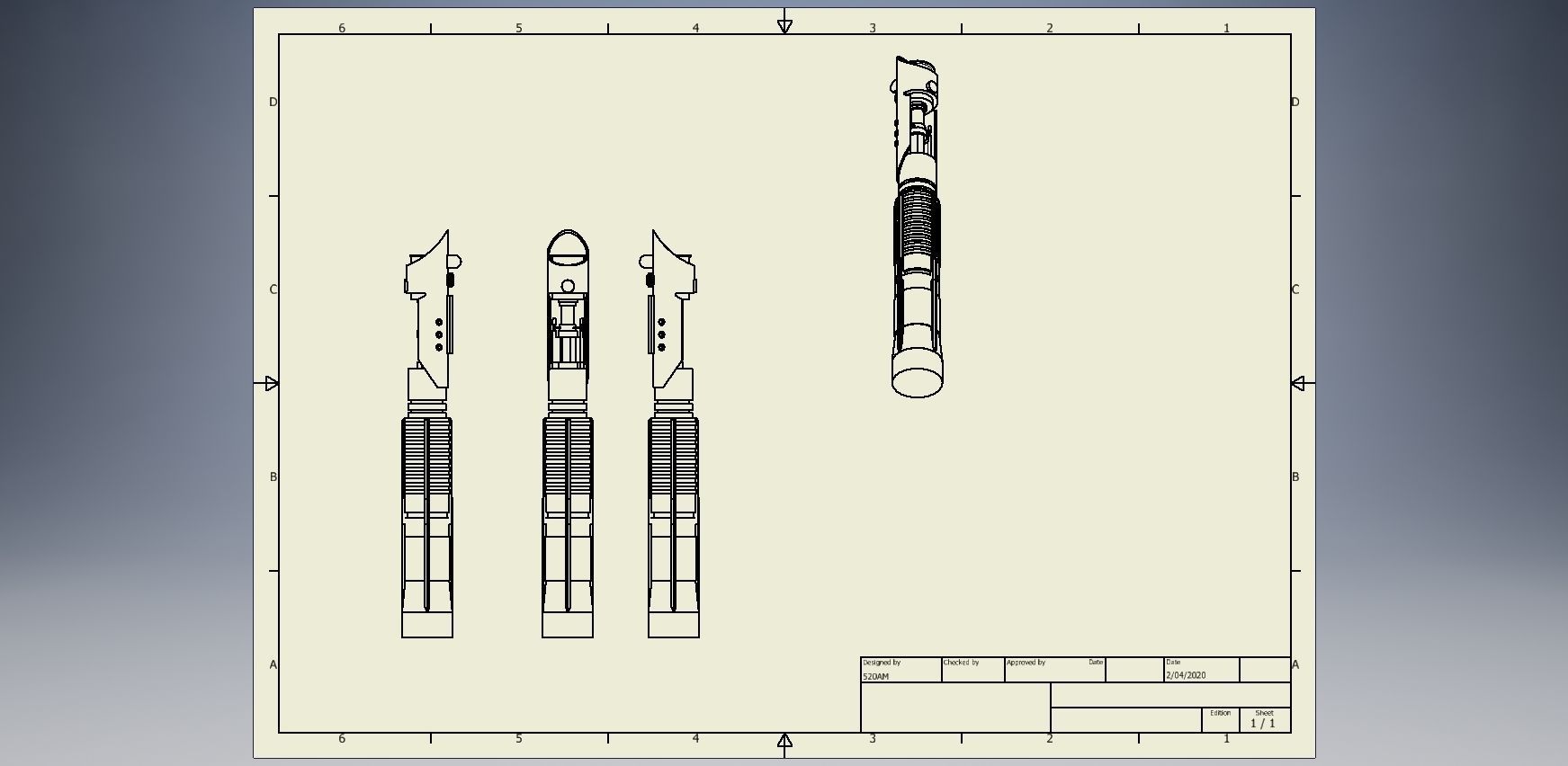 Galen Marek Styled Saber 3D print model_2