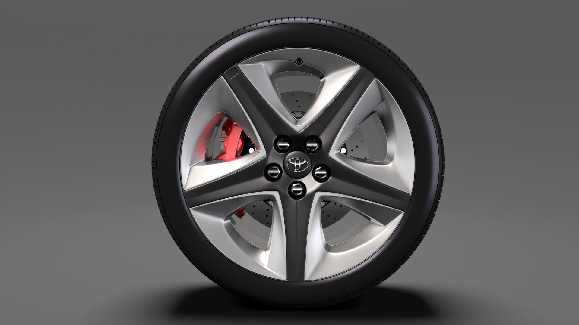 Toyota Prius 2017 wheel 3D model_1
