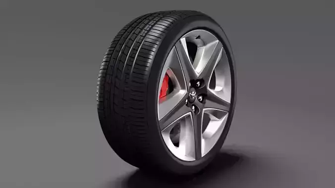Toyota Prius 2017 wheel 3D model
