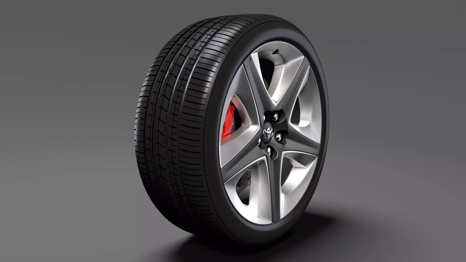 Toyota Prius 2017 wheel 3D model_0