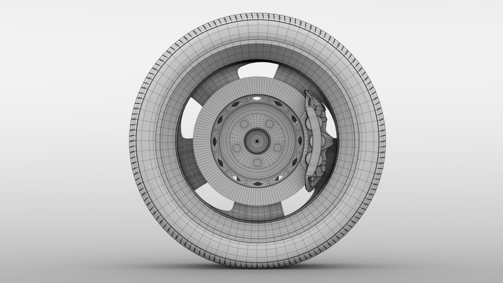 Toyota Prius 2017 wheel 3D model_8