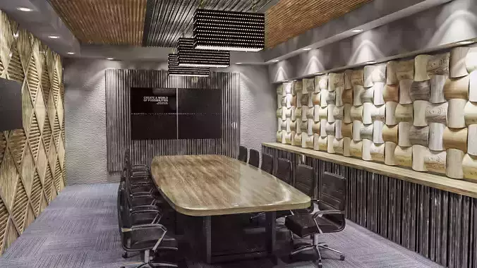 MODERN CONFERENCE ROOM 3D MODEL Low-poly 3D model