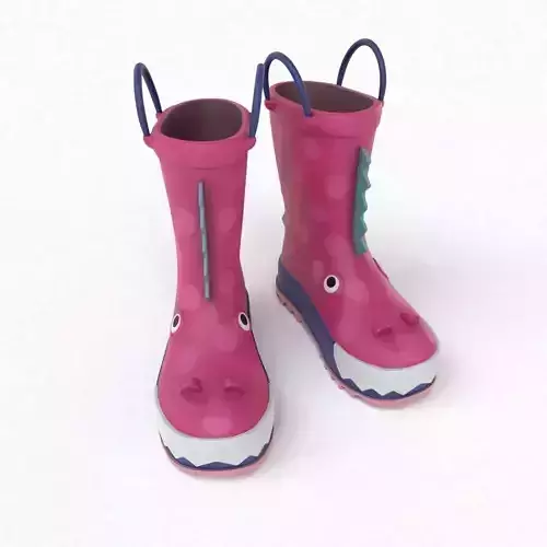 Kids Wellies with Dragon texture