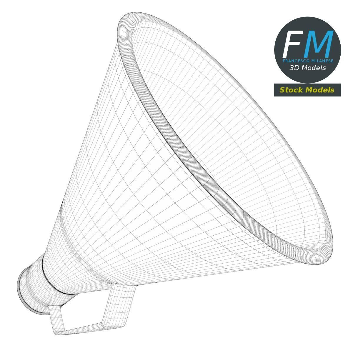 Acoustic megaphone 2 3D model_7