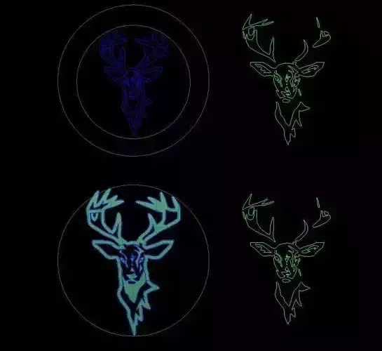  deer linear 3D print model