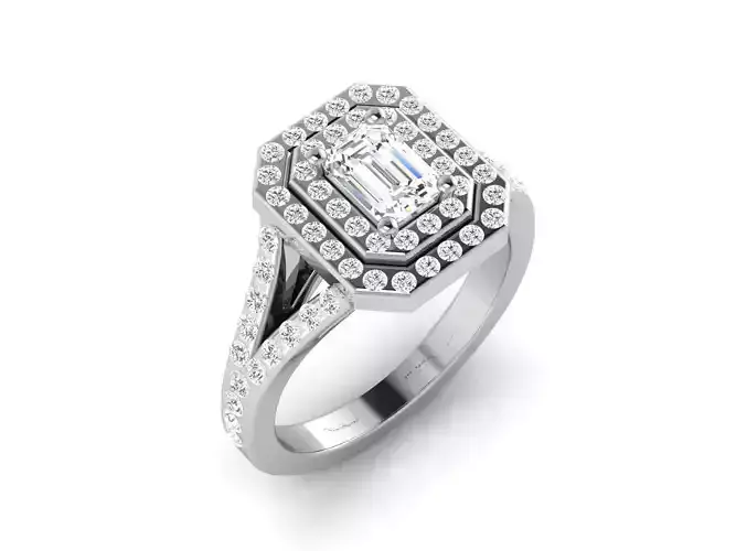 Solitaire ring 3dm stl render detail 3D print model