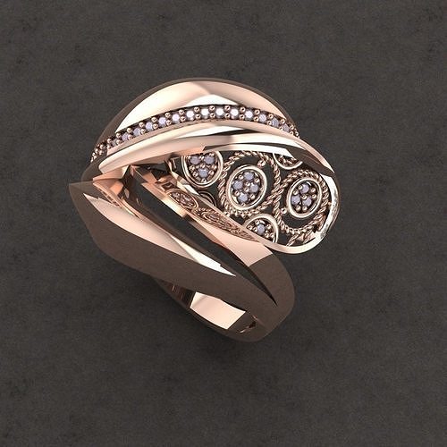 fantasy ring 3D print model