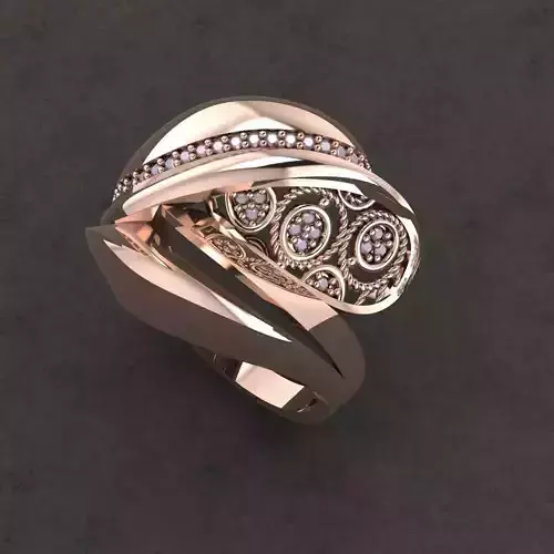 fantasy ring 3D print model