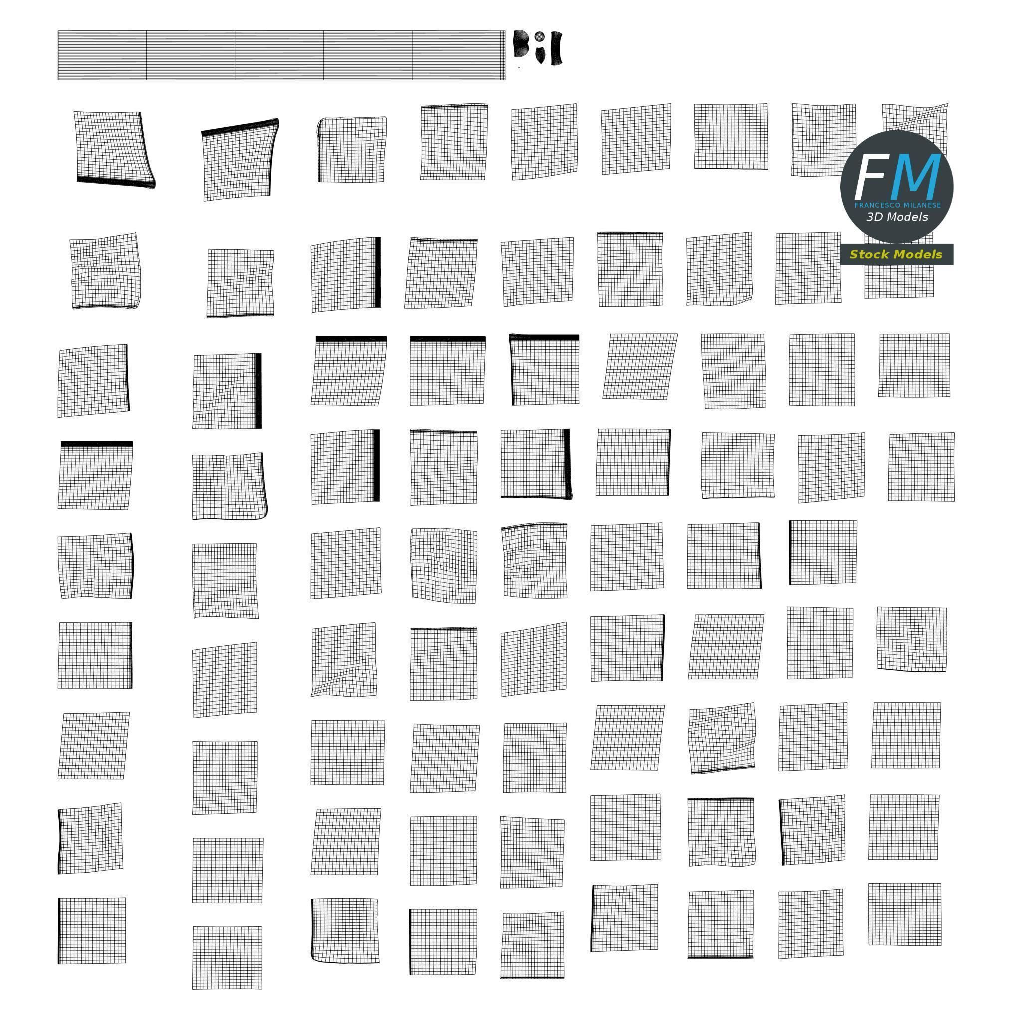 Checkered racing flag 3D model_11