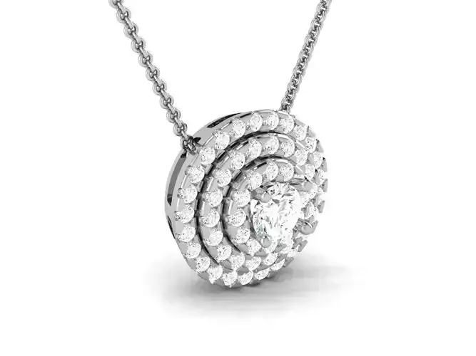 Solitaire pendant 3dm stl render detail 3D print model