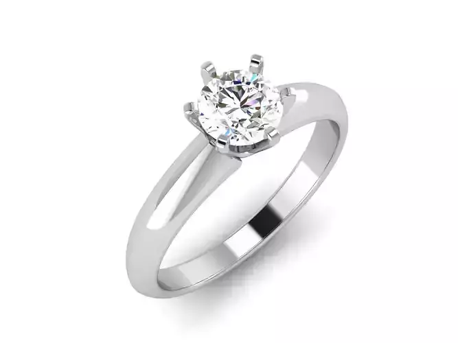 Solitaire ring 3dm stl render detail 3D print model