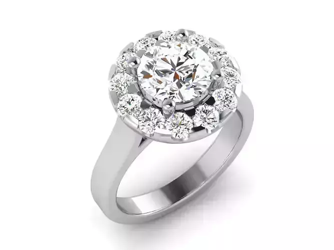 Solitaire ring 3dm stl render detail 3D print model