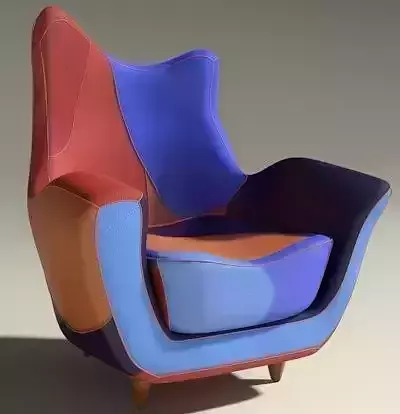 Alessandra armchair Mental Ray 3D model