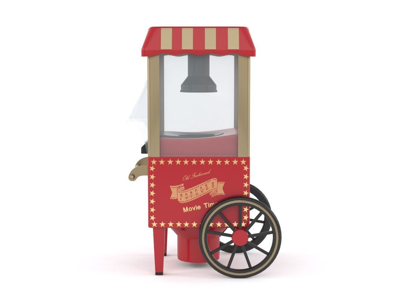 Home popcorn maker machine 3D model_2