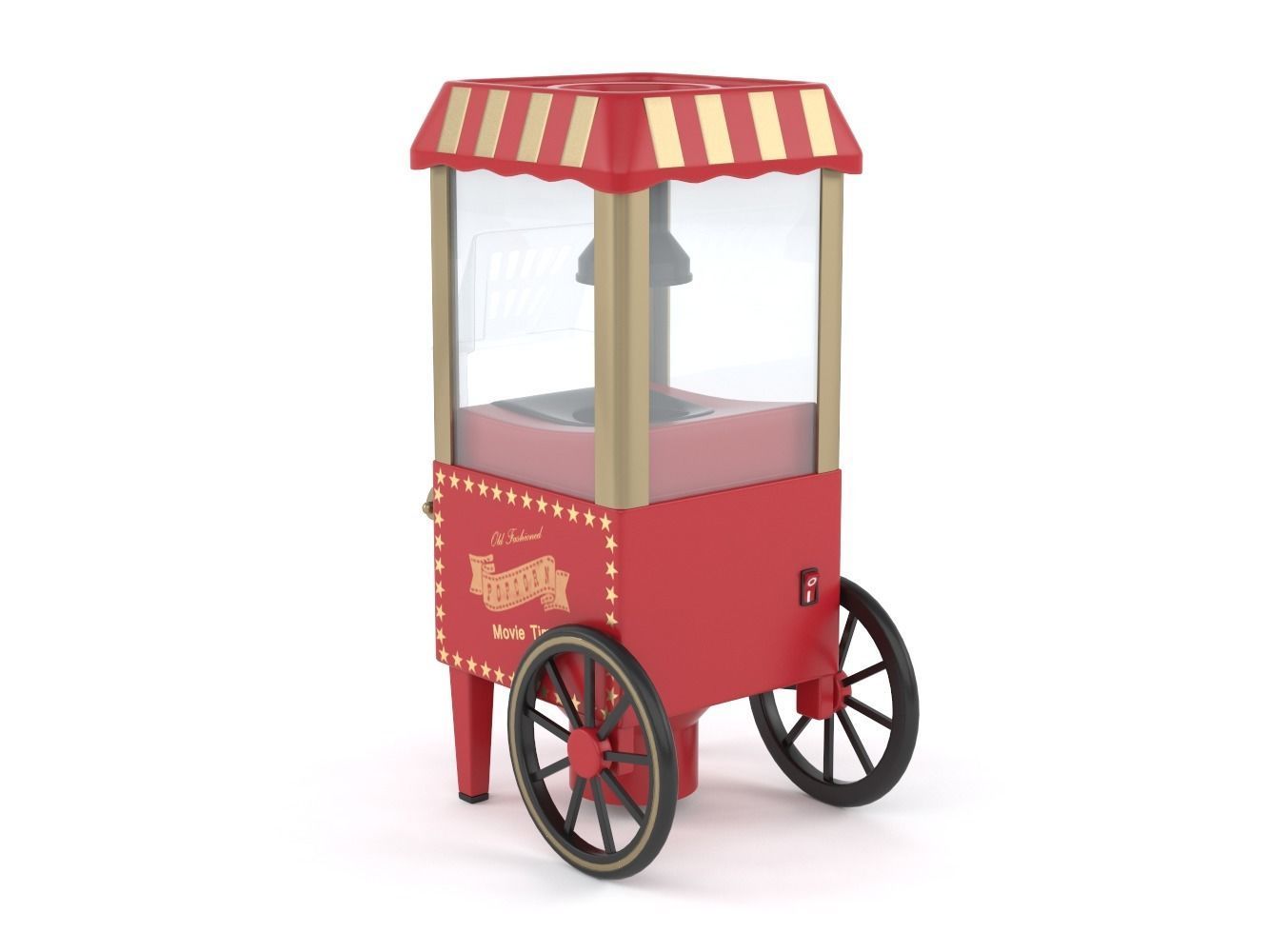 Home popcorn maker machine 3D model_3