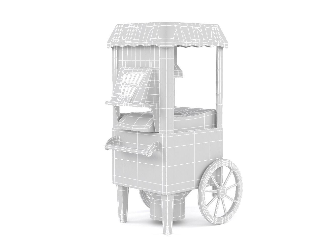 Home popcorn maker machine 3D model_7