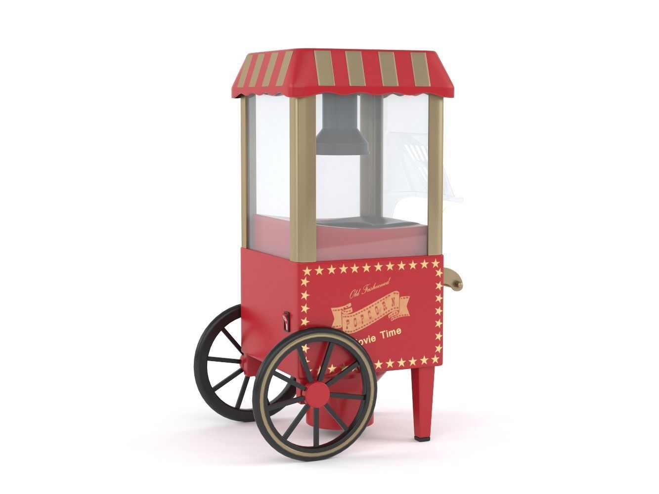 Home popcorn maker machine 3D model_4