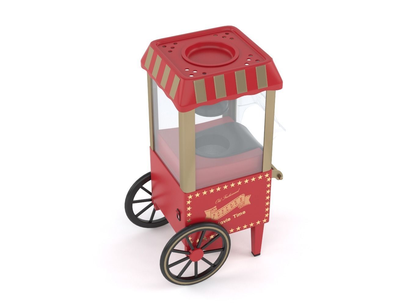 Home popcorn maker machine 3D model_5