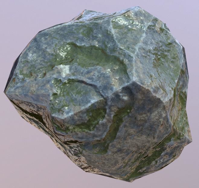 Rock Low Poly Low-poly 3D model_2