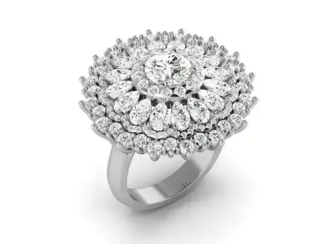 Solitaire ring 3dm stl render detail 3D print model