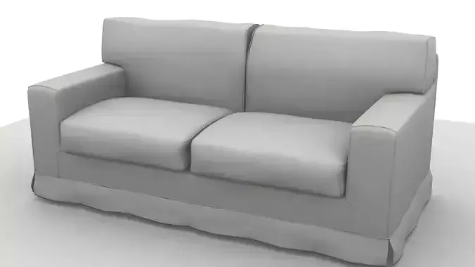 America Sofa 2 Pillows Scanline 3D model