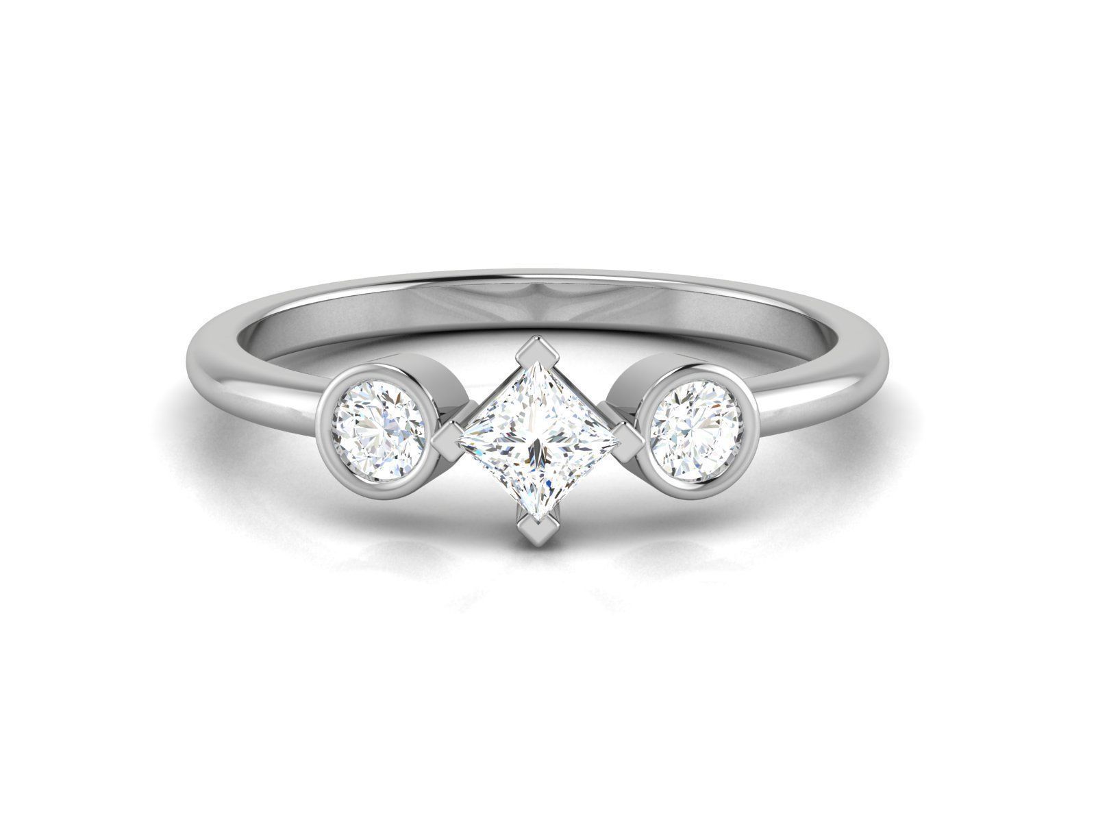 Solitaire ring 3dm stl render detail 3D print model 3D print model_3