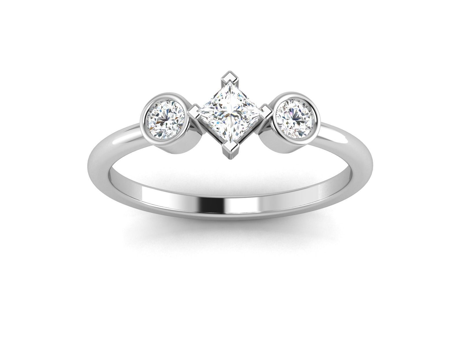 Solitaire ring 3dm stl render detail 3D print model 3D print model_6