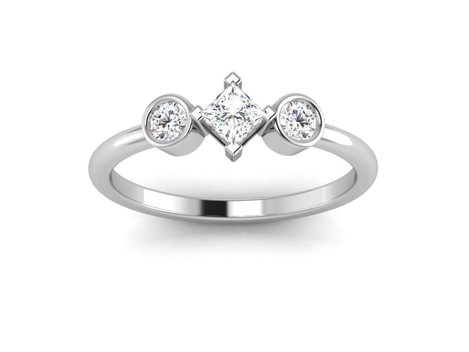 Solitaire ring 3dm stl render detail 3D print model 3D print model_5