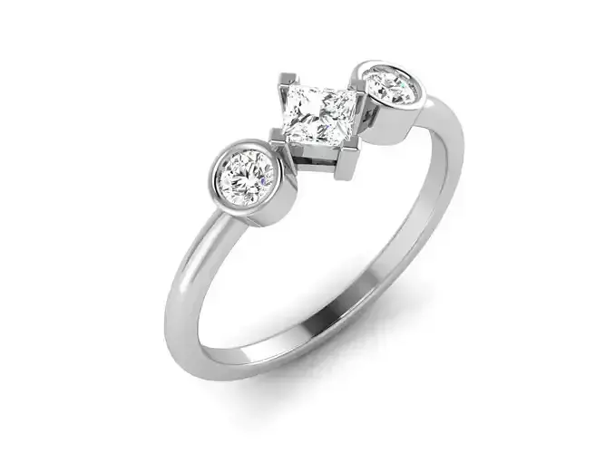 Solitaire ring 3dm stl render detail 3D print model