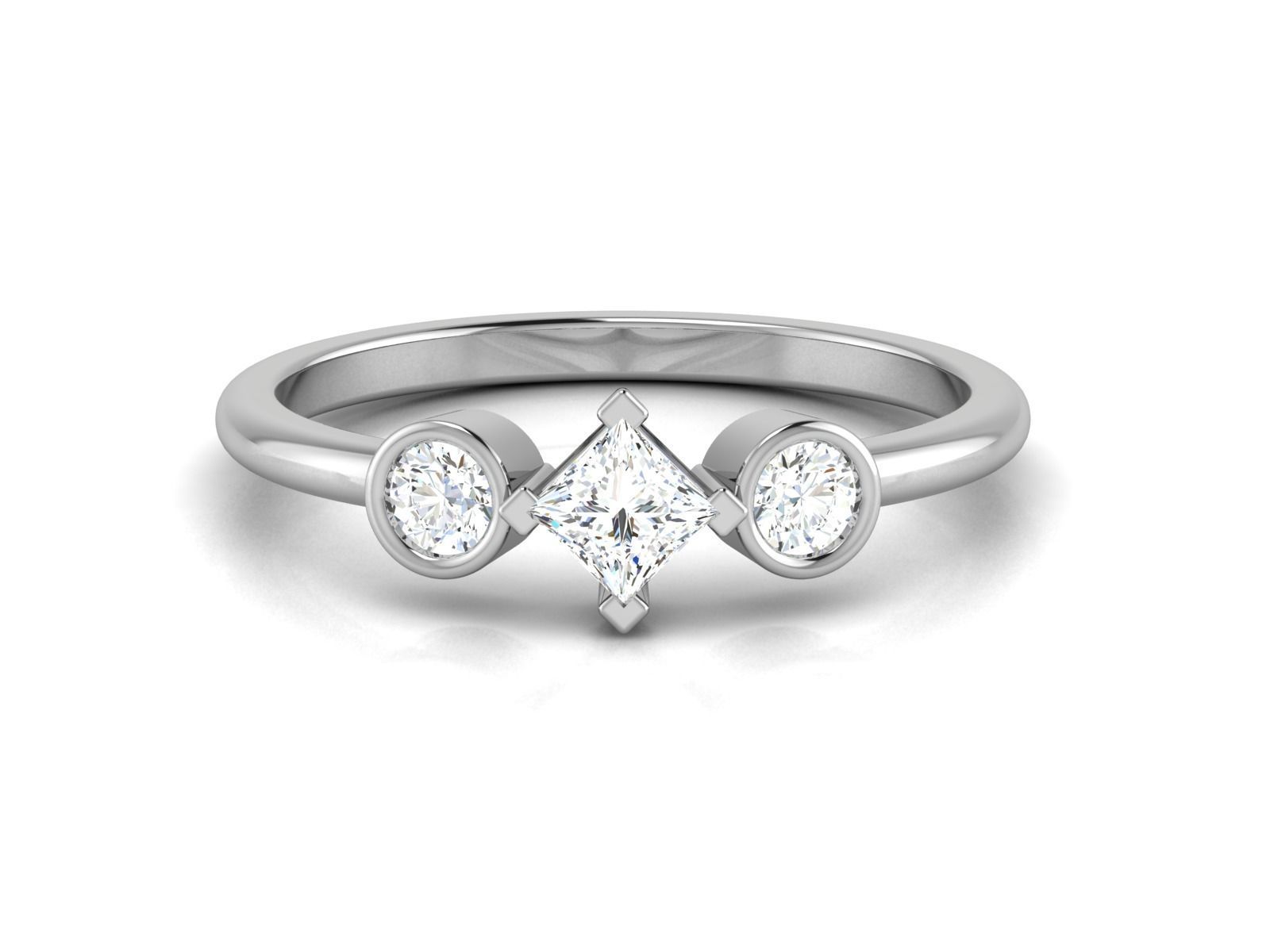 Solitaire ring 3dm stl render detail 3D print model 3D print model_4