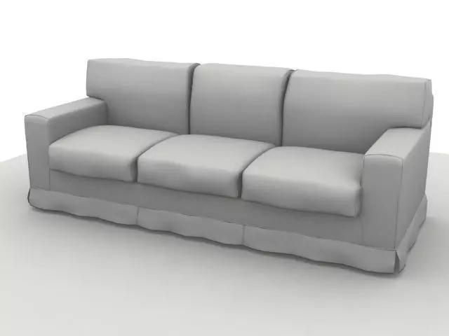 America Sofa 3 Pillows Scanline 3D model