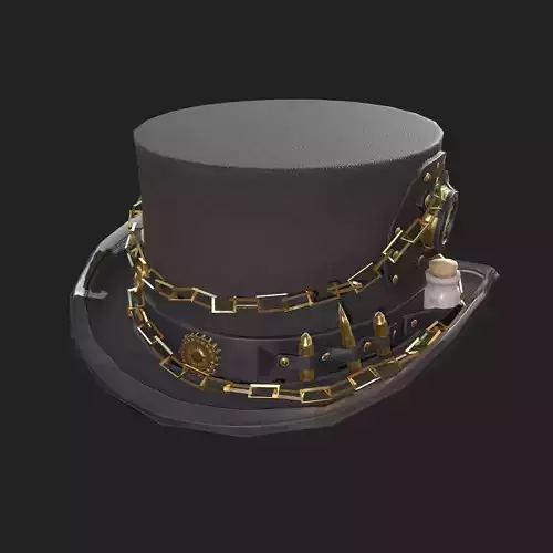 Human Hat Low-poly 3D model