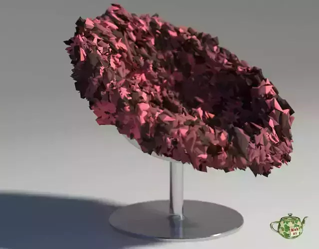 Bouquet armchair red Mental Ray 3D model