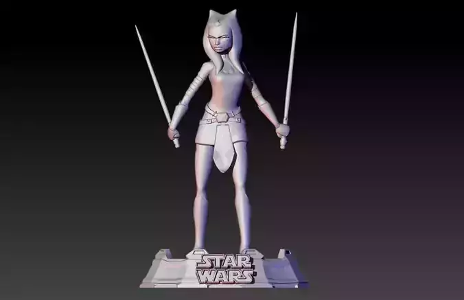 Ahsoka Tano from Clone Wars series 3D print model