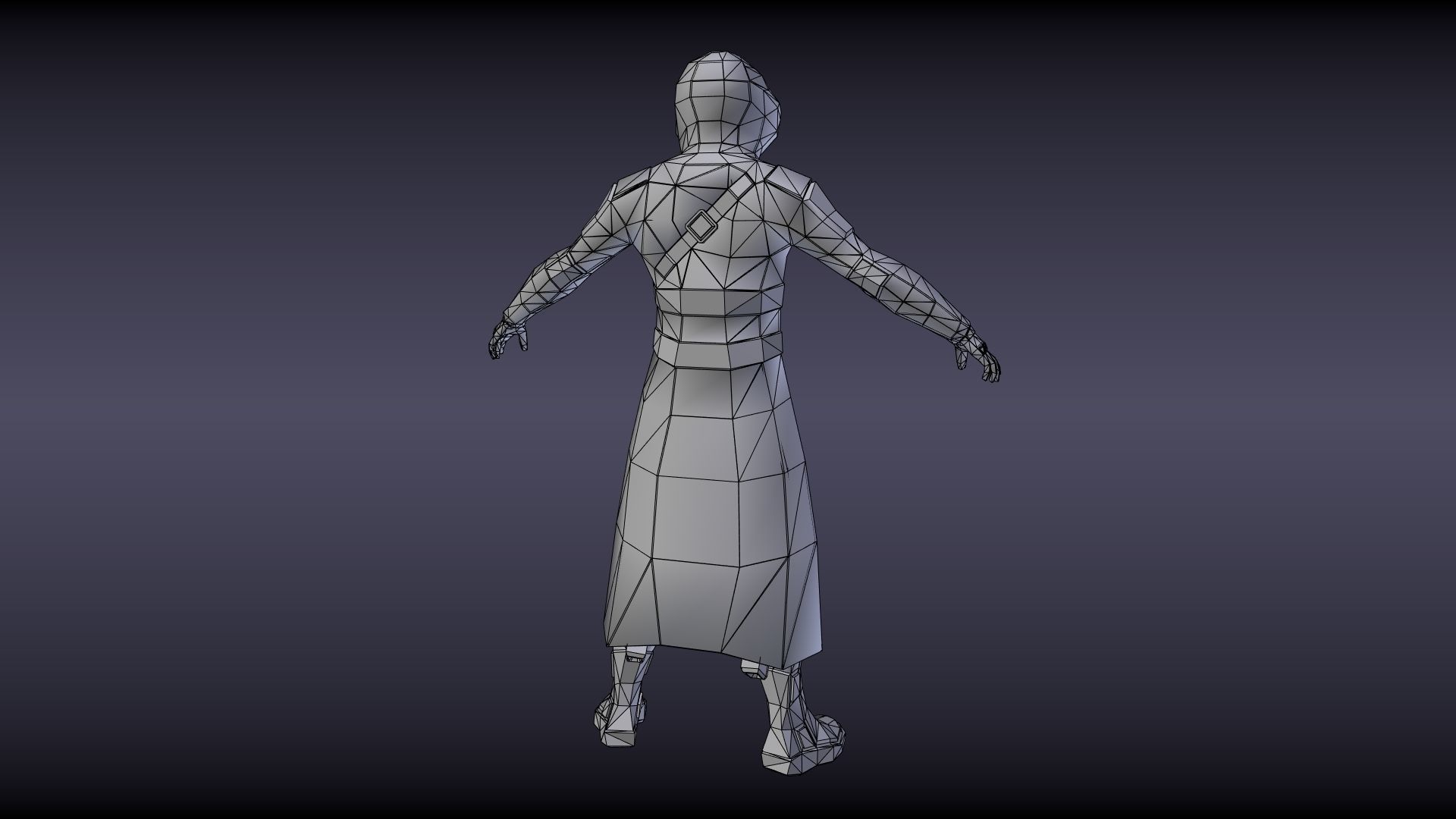 sci fi character Low-poly 3D model_7