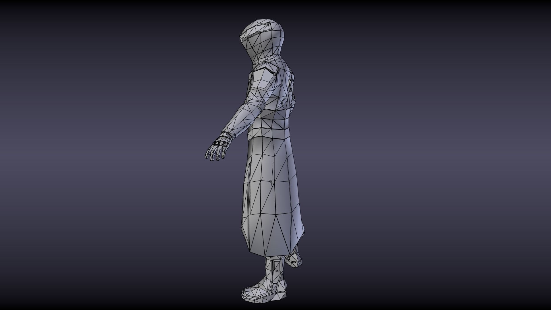 sci fi character Low-poly 3D model_6