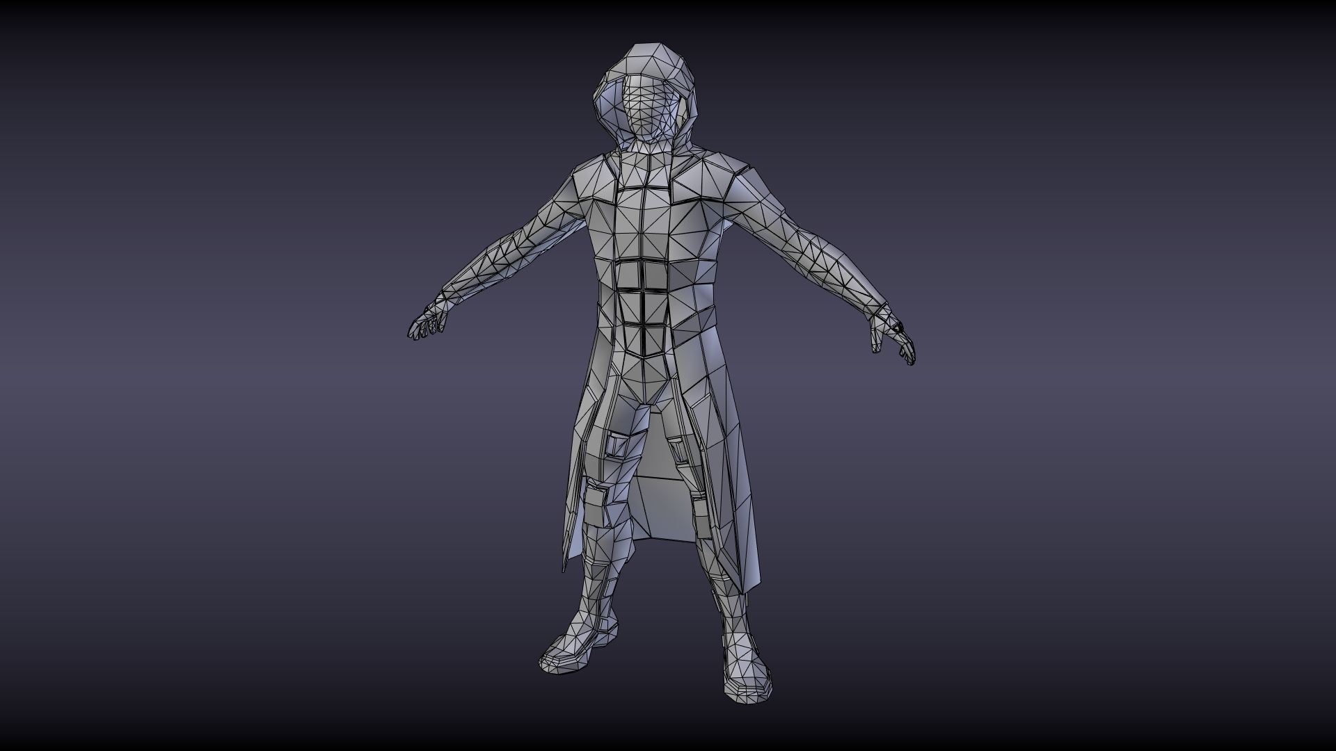 sci fi character Low-poly 3D model_5