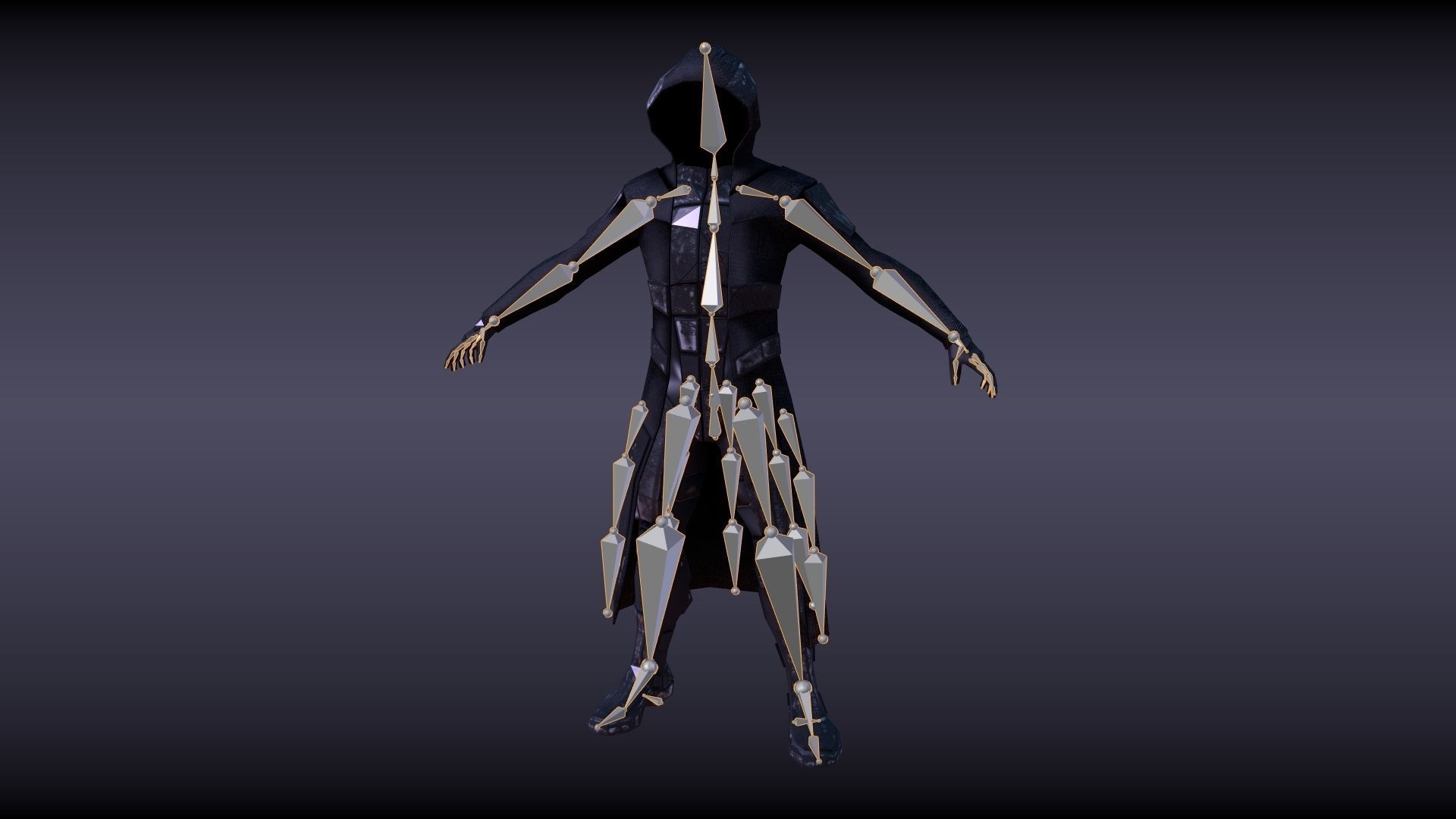 sci fi character Low-poly 3D model_9