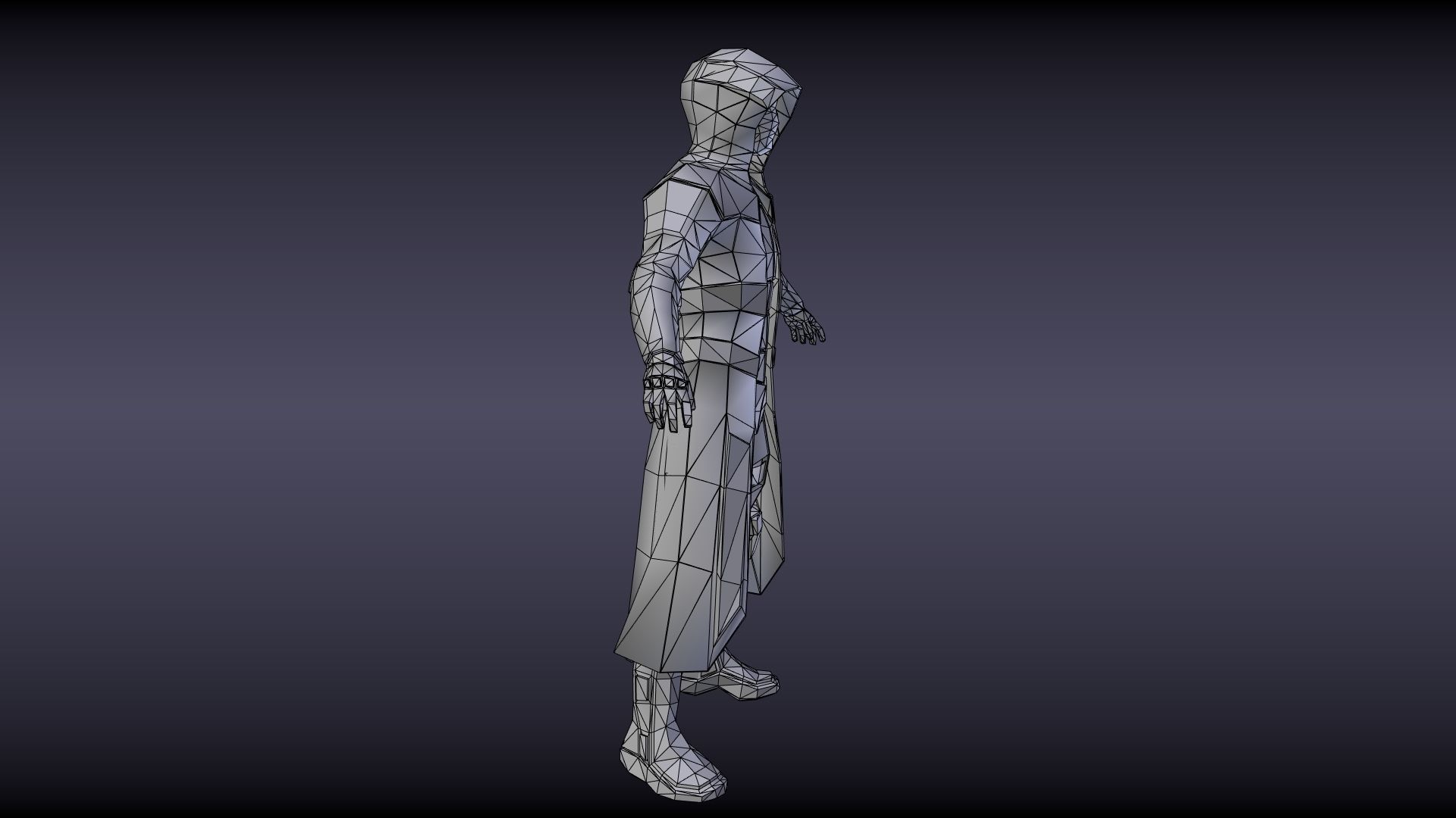 sci fi character Low-poly 3D model_8