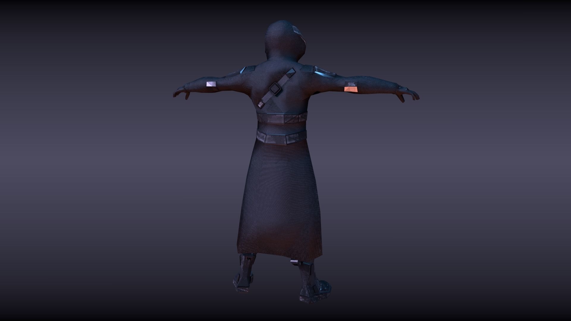 sci fi character Low-poly 3D model_3