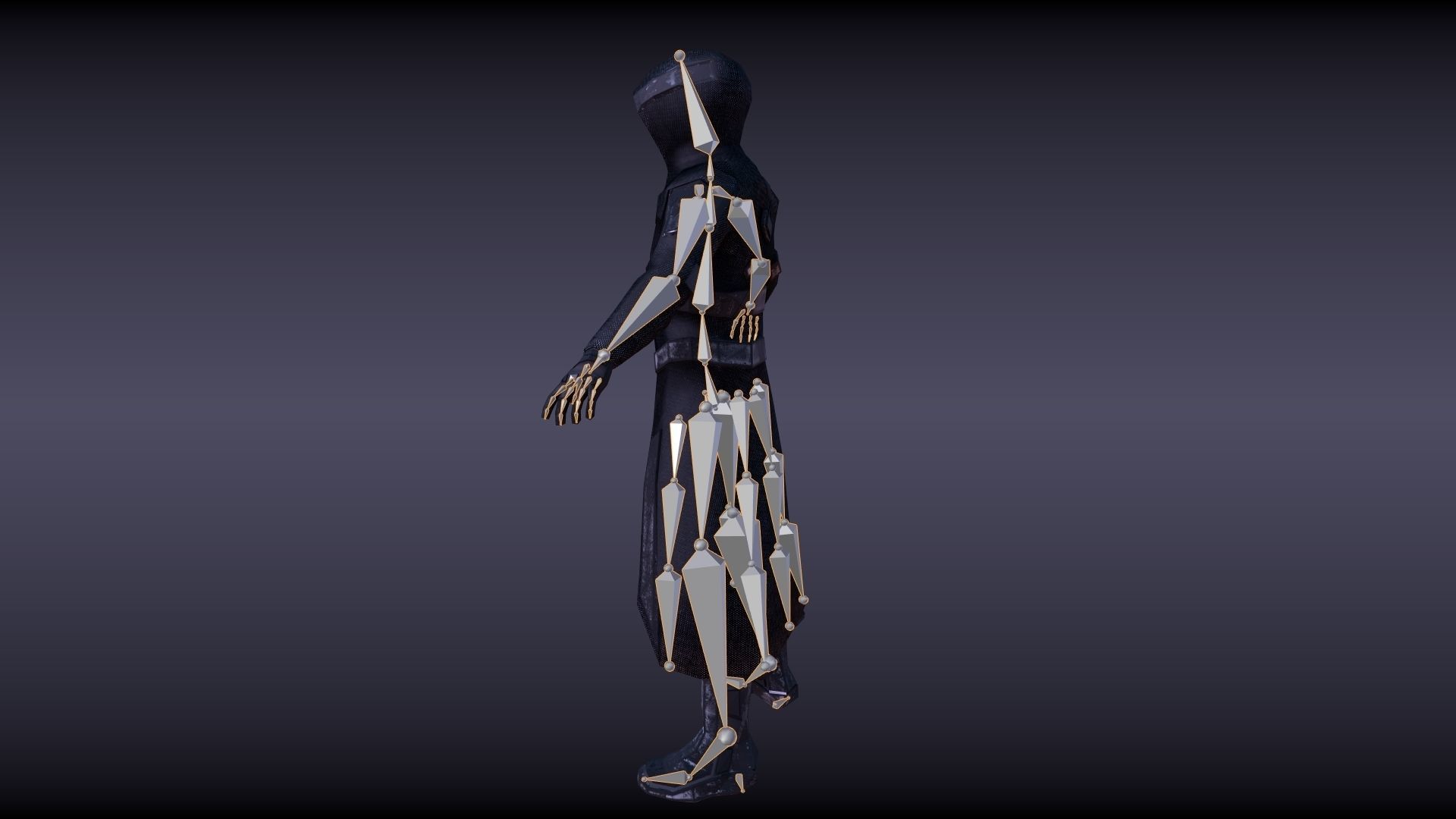 sci fi character Low-poly 3D model_10