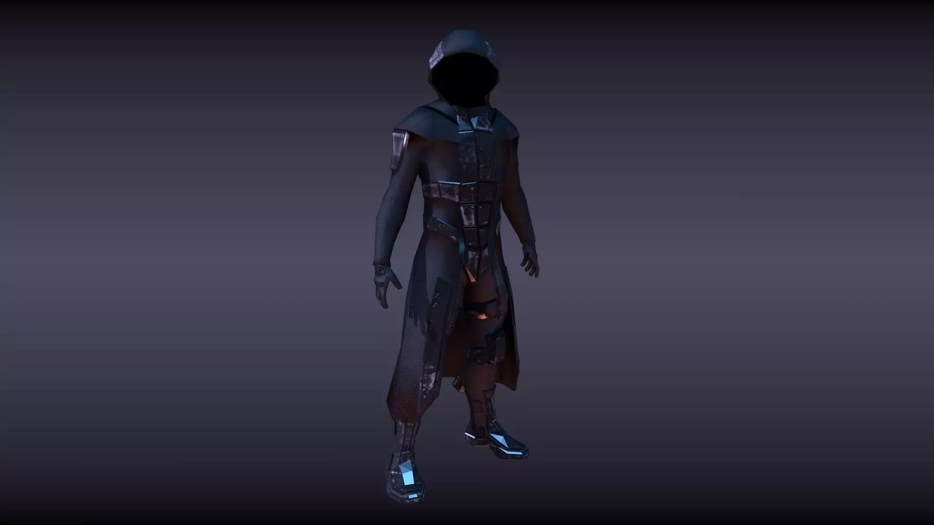 sci fi character Low-poly 3D model_0