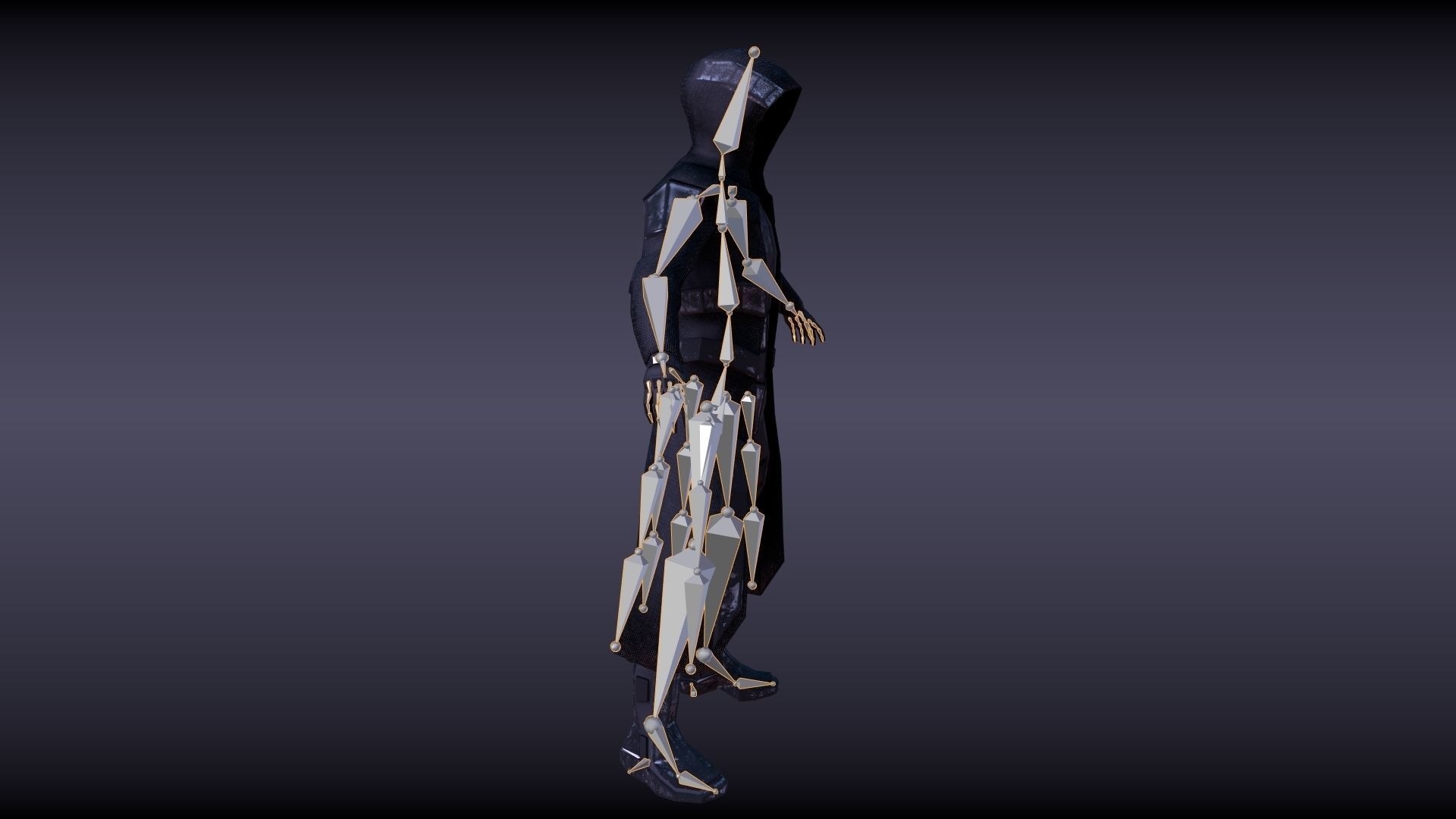 sci fi character Low-poly 3D model_12