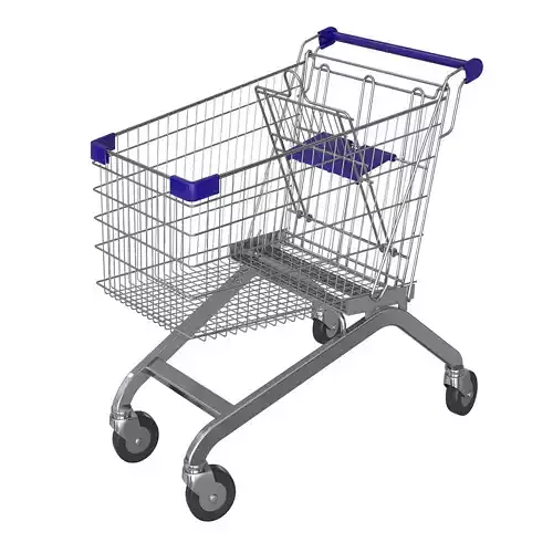 Blue shopping cart