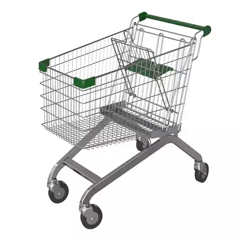 Green shopping cart