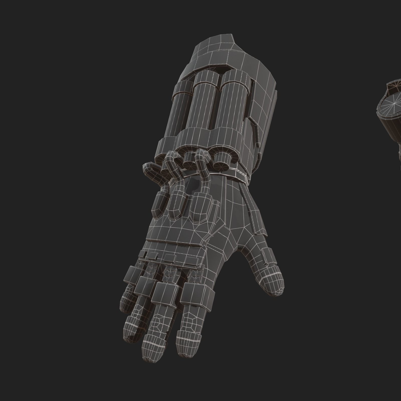 Gloves Scifi ver 8 Low-poly 3D model_2