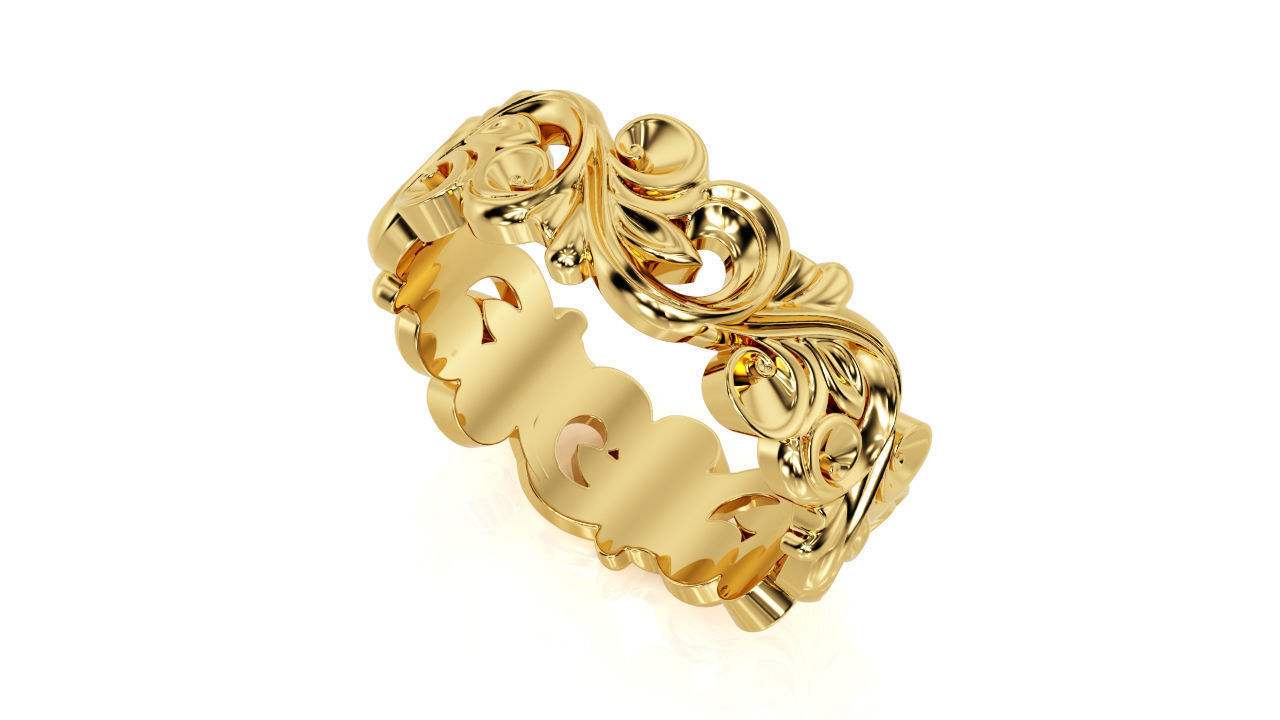 Ring Band R 0009 3D print model_4