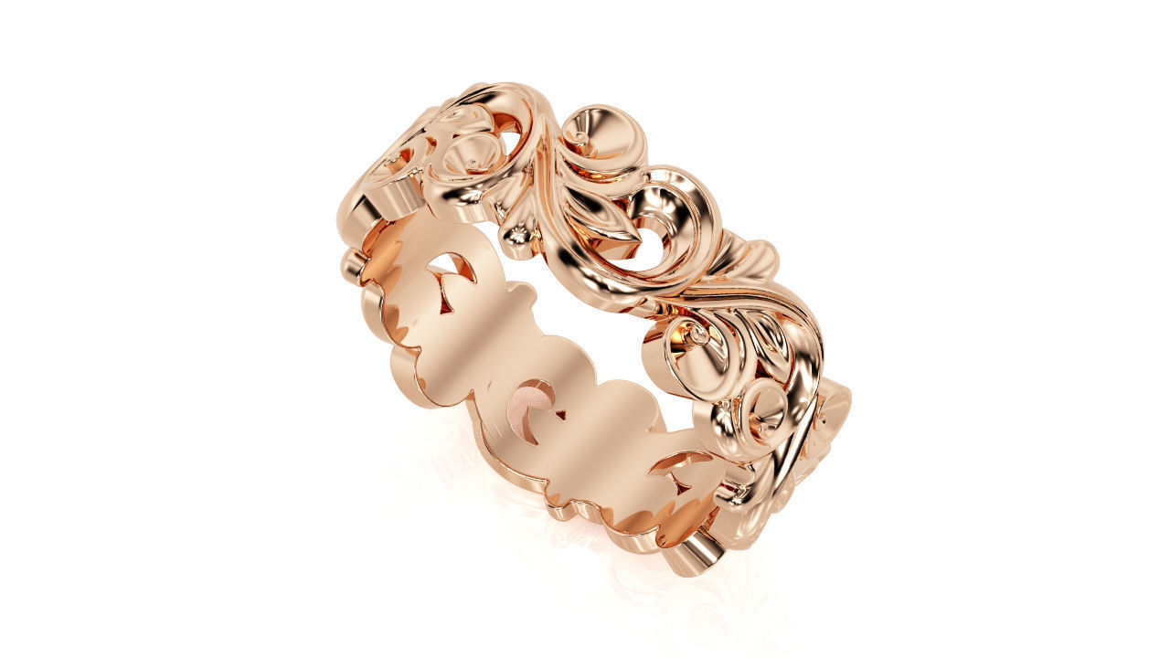 Ring Band R 0009 3D print model_2