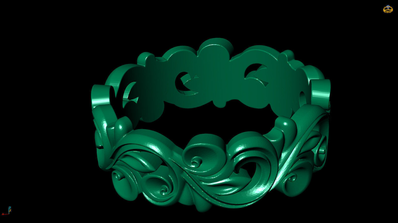 Ring Band R 0009 3D print model_11